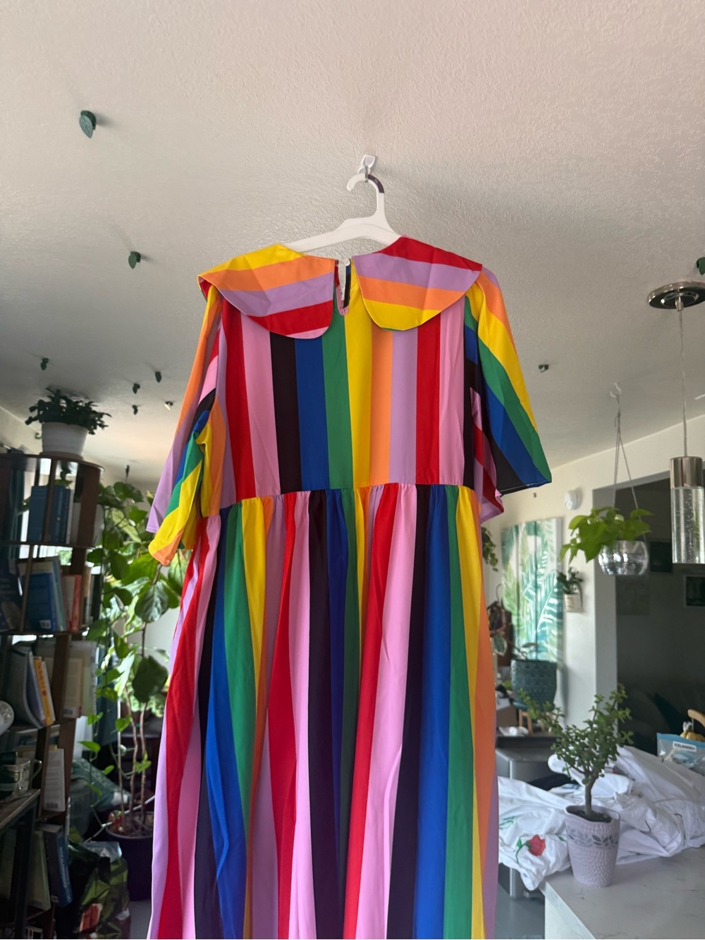 Dressed in Lala: Neverland Dress in Rainbow Candy Stripe - NEW! - Picture 5 of 8